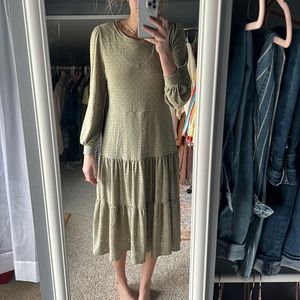 Long sleeve, midi dress